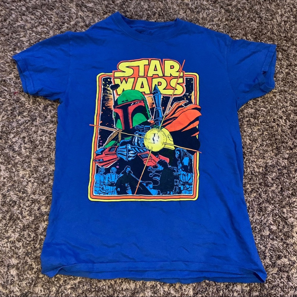 extremely rare vintage blue star wars t-shirt